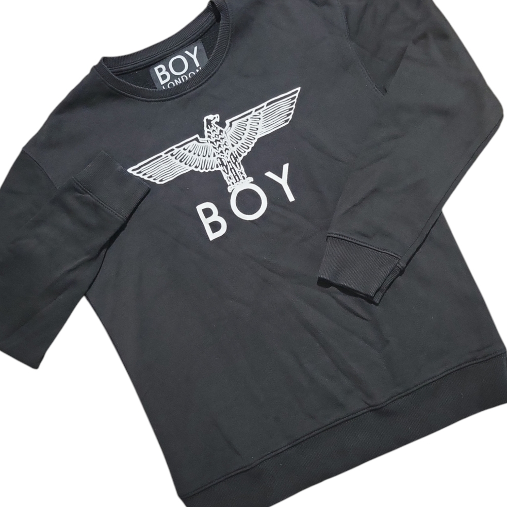 Boy London Boy Eagle Scribble Sweatshirt  Size Sm Black‎ White Minor Callouts - Picture 3 of 11